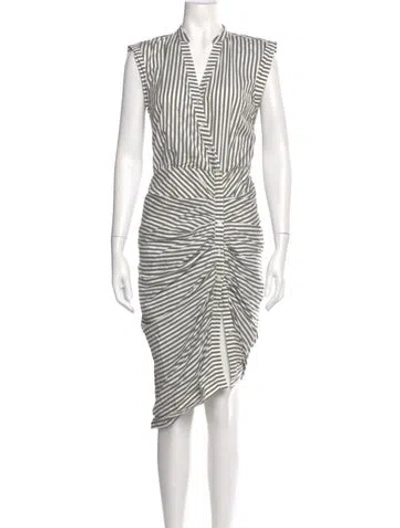 Pre-owned Veronica Beard Striped Midi Length Dress In Multi