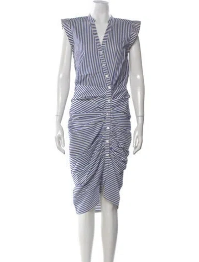 Pre-owned Veronica Beard Striped Midi Length Dress In Multi