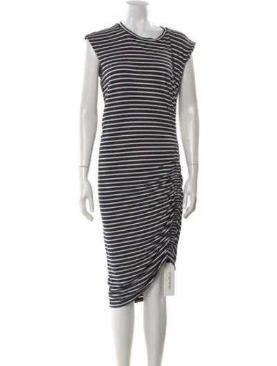 Pre-owned Veronica Beard Striped Midi Length Dress In Multi