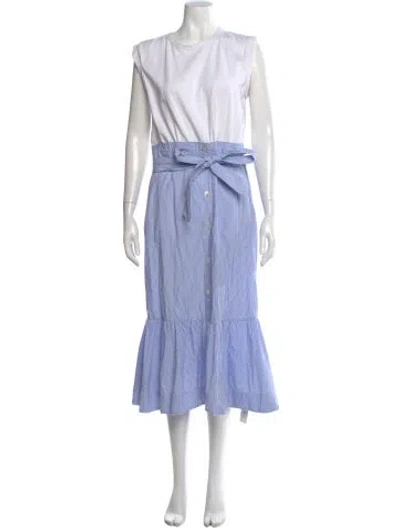 Pre-owned Veronica Beard Striped Midi Length Dress In Multi