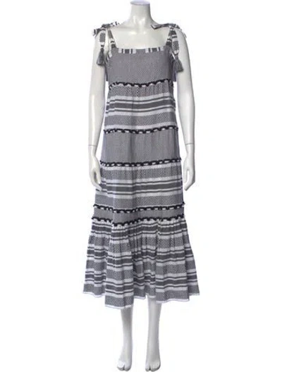 Pre-owned Veronica Beard Striped Midi Length Dress In Multi
