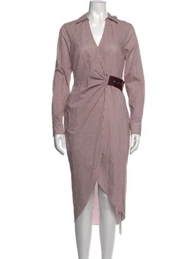Pre-owned Veronica Beard Striped Midi Length Dress In Multi