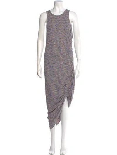 Pre-owned Veronica Beard Striped Midi Length Dress In Neutral