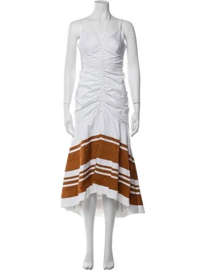 Pre-owned Veronica Beard Striped Midi Length Dress W/ Tags In Multi