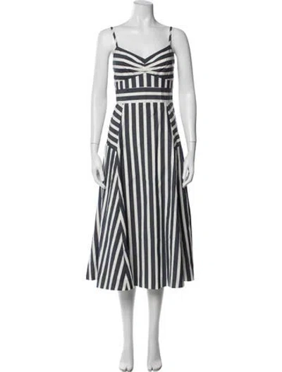Pre-owned Veronica Beard Striped Midi Length Dress W/ Tags In Multi