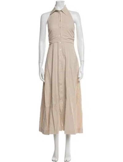 Pre-owned Veronica Beard Striped Midi Length Dress W/ Tags In Neutral