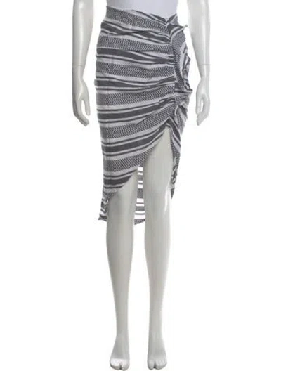Pre-owned Veronica Beard Striped Midi Length Skirt In Multi