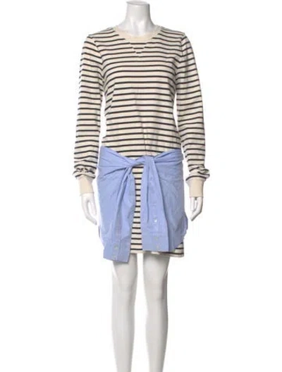 Pre-owned Veronica Beard Striped Mini Dress