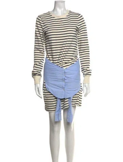 Pre-owned Veronica Beard Striped Mini Dress