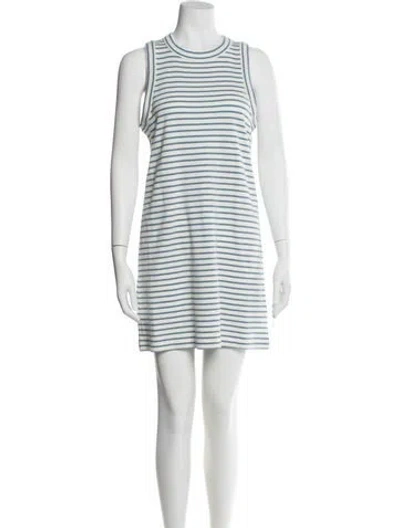 Pre-owned Veronica Beard Striped Mini Dress In Black