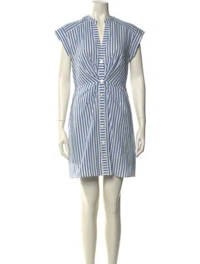 Pre-owned Veronica Beard Striped Mini Dress In Blue