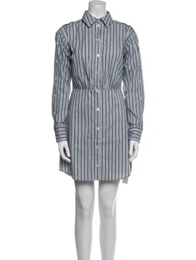 Pre-owned Veronica Beard Striped Mini Dress In Blue