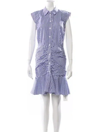 Pre-owned Veronica Beard Striped Mini Dress In Blue