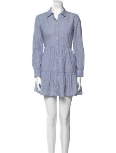Pre-owned Veronica Beard Striped Mini Dress In Blue