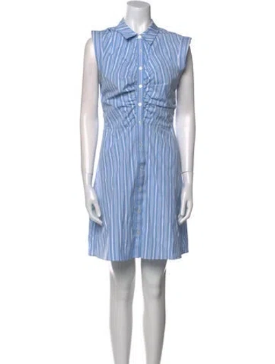 Pre-owned Veronica Beard Striped Mini Dress In Blue