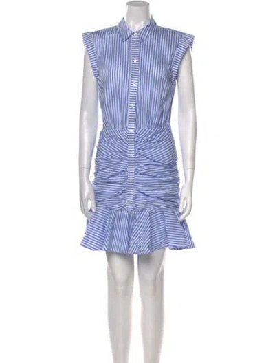 Pre-owned Veronica Beard Striped Mini Dress In Blue