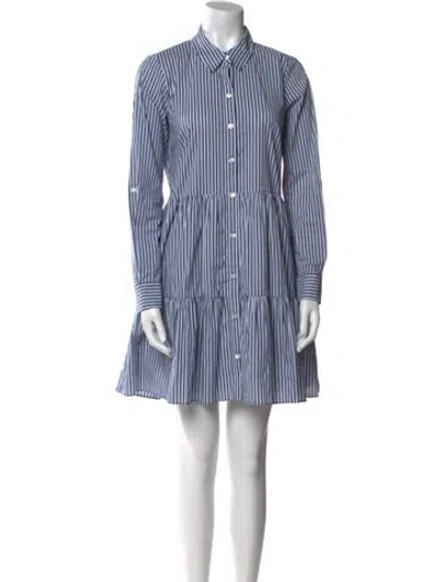 Pre-owned Veronica Beard Striped Mini Dress In Blue
