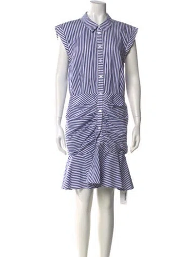 Pre-owned Veronica Beard Striped Mini Dress In Blue
