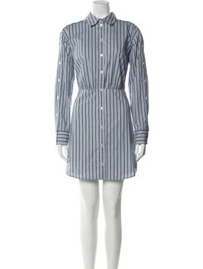 Pre-owned Veronica Beard Striped Mini Dress In Blue