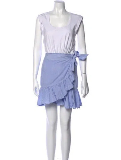 Pre-owned Veronica Beard Striped Mini Dress In Blue