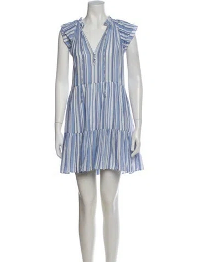 Pre-owned Veronica Beard Striped Mini Dress In Blue