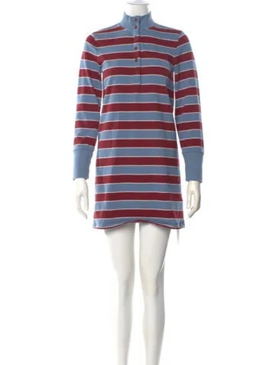 Pre-owned Veronica Beard Striped Mini Dress In Blue