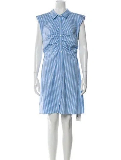 Pre-owned Veronica Beard Striped Mini Dress In Blue