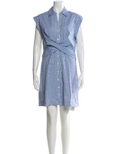 Pre-owned Veronica Beard Striped Mini Dress In Blue
