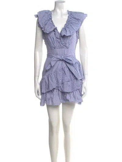 Pre-owned Veronica Beard Striped Mini Dress In Blue