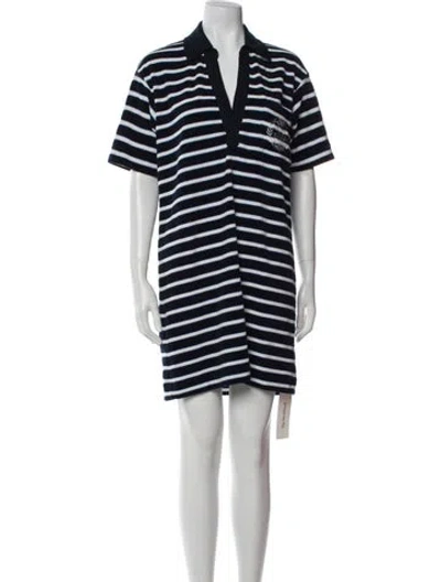 Pre-owned Veronica Beard Striped Mini Dress In Blue