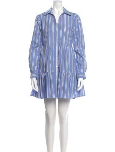 Pre-owned Veronica Beard Striped Mini Dress In Blue