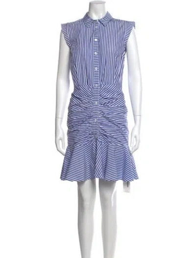 Pre-owned Veronica Beard Striped Mini Dress In Blue