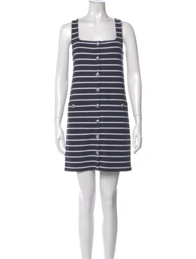 Pre-owned Veronica Beard Striped Mini Dress In Blue