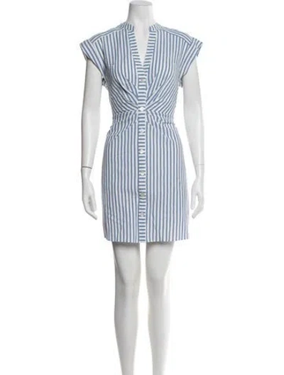 Pre-owned Veronica Beard Striped Mini Dress In Blue