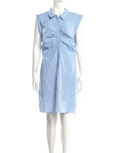 Pre-owned Veronica Beard Striped Mini Dress In Blue