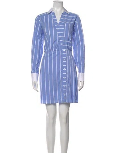 Pre-owned Veronica Beard Striped Mini Dress In Blue