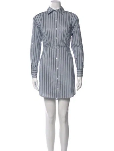 Pre-owned Veronica Beard Striped Mini Dress In Blue