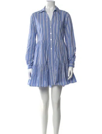 Pre-owned Veronica Beard Striped Mini Dress In Blue