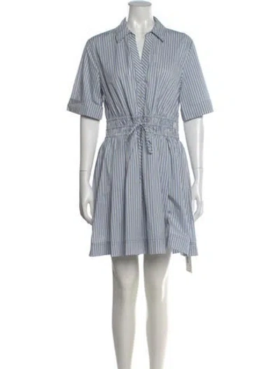 Pre-owned Veronica Beard Striped Mini Dress In Blue