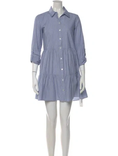 Pre-owned Veronica Beard Striped Mini Dress In Blue