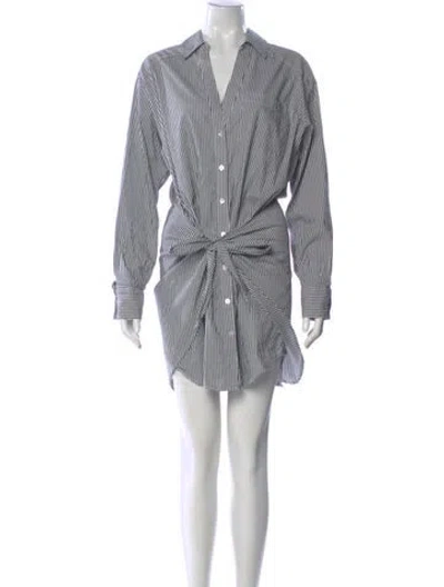 Pre-owned Veronica Beard Striped Mini Dress In Blue