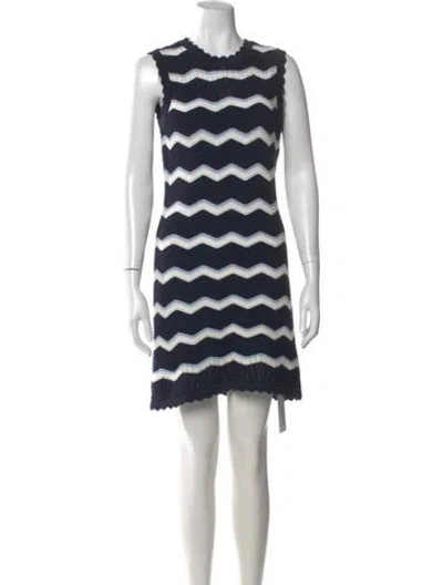 Pre-owned Veronica Beard Striped Mini Dress In Blue