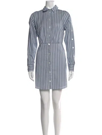Pre-owned Veronica Beard Striped Mini Dress In Blue