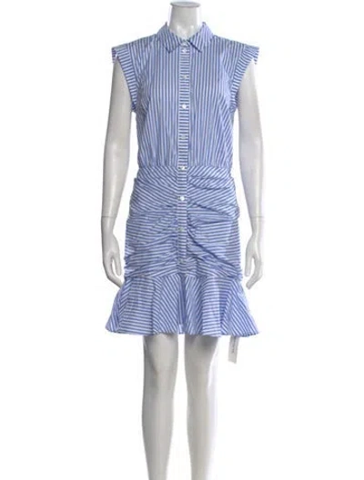 Pre-owned Veronica Beard Striped Mini Dress In Blue