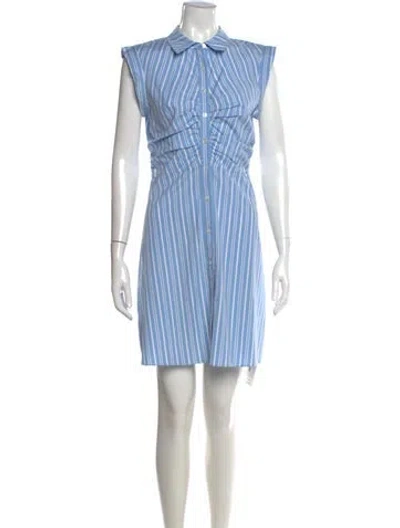 Pre-owned Veronica Beard Striped Mini Dress In Blue