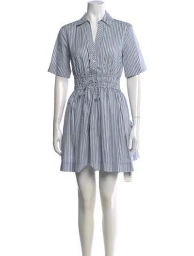 Pre-owned Veronica Beard Striped Mini Dress In Blue