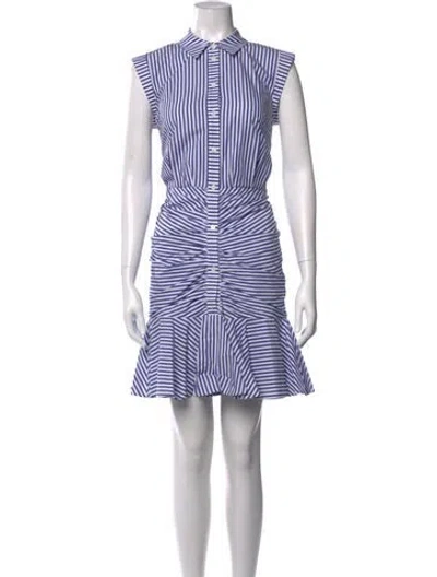 Pre-owned Veronica Beard Striped Mini Dress In Blue