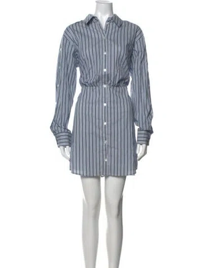 Pre-owned Veronica Beard Striped Mini Dress In Blue