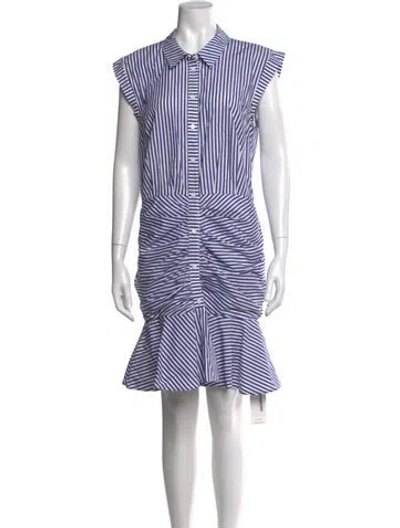 Pre-owned Veronica Beard Striped Mini Dress In Blue