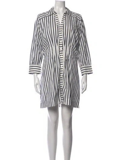 Pre-owned Veronica Beard Striped Mini Dress In Blue